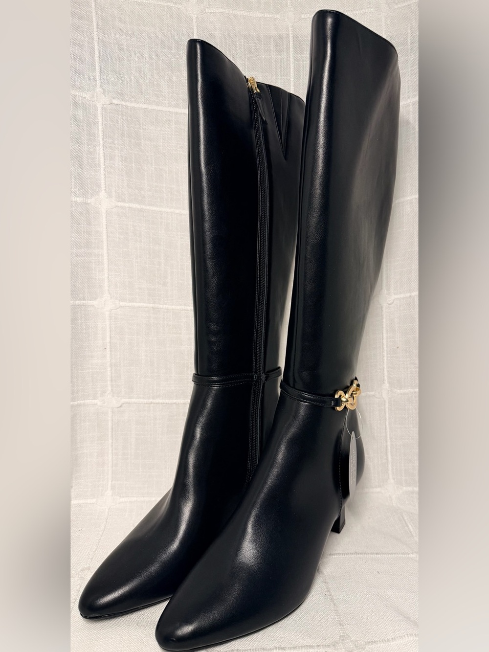 NWT Style & Co Shaniaa Black Pointed Toe Tall Boots 9M